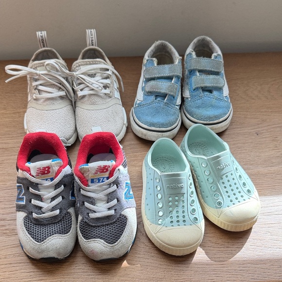 toddler boys / kids sneakers shoes 4-pack / 5 & 5.5 / new balance native adidas - Picture 1 of 6